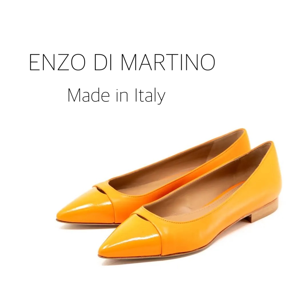 1/25鮮やかなオレンジカラーがインポートらしいフラットシューズ